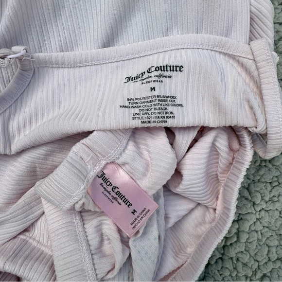 Juicy Couture Light Pink Pajama Set with Rhinestone Detail - Picture 3 of 3